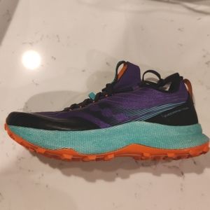 Saucony Endorphin Trail S10647-20 Womens US 12 B Running Shoe Concord/ Jade